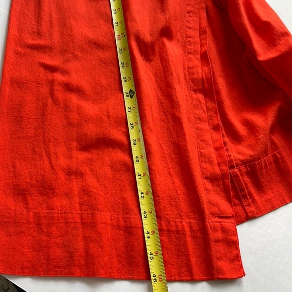 Free People Francesca Midi Dress Square Neck Size XS Orange Red - Picture 11 of 13